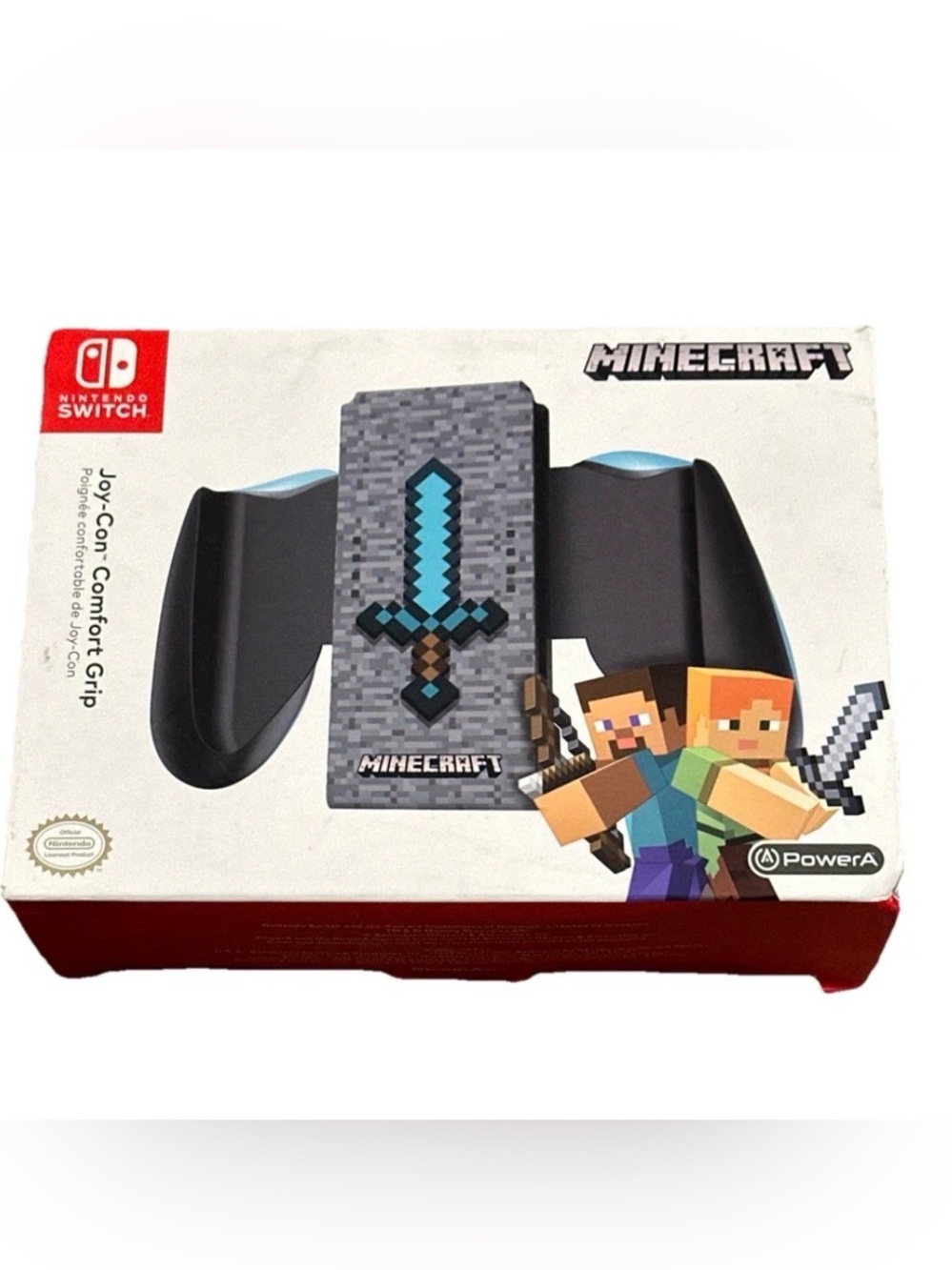 Minecraft Diamond Sword PowerA Joy-Con Grip Nintendo Switch NEW RARE HTF